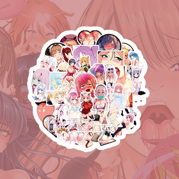 ahegao mouth hentai anime Sticker for Sale by Mitsuoo