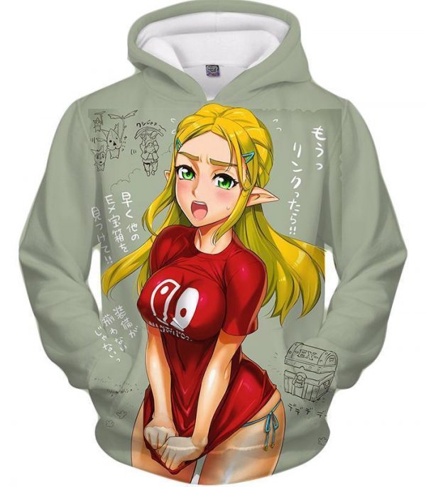 ahegao hoodie the legend of zelda princess - Ahegao Shop