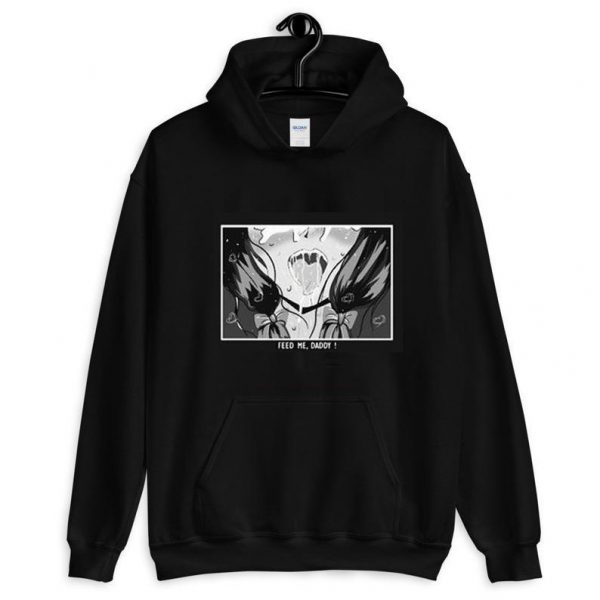 oppai hentia hoodie black 2 - Ahegao Shop