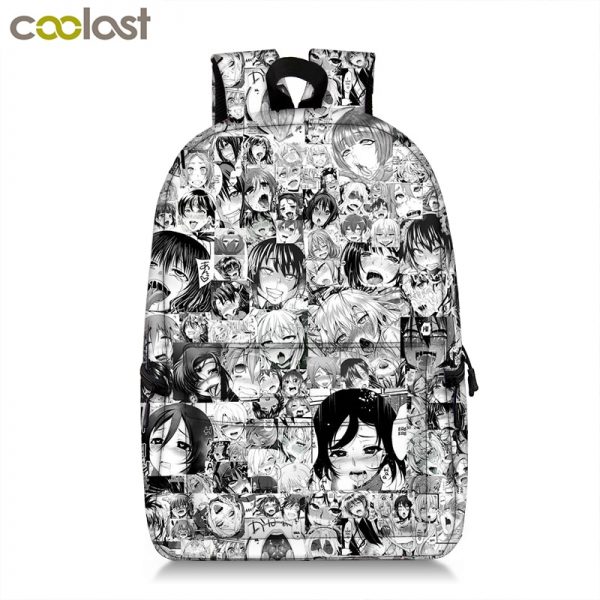 2021 Anime Kawaii Backpacks Men Women ahegao School Bags Travel Bags 3D Print Teenage Notebook Backpack 1 - Ahegao Shop