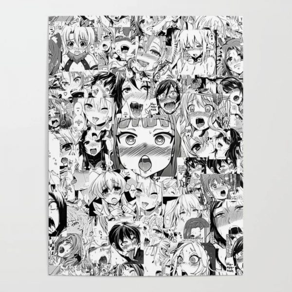 Canvas HD Ahegao Classic Anime Japan Prints Poster Wall Art Home Cool Decoration Painting Modular Pictures - Ahegao Shop