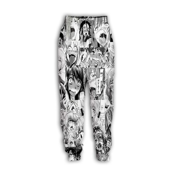 New Men Women Anime Ahegao 3D Printed Casual Pants Fashion Streetwear Men Loose Sporting Long Pants - Ahegao Shop