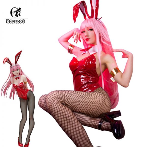 ROLECOS Zero Two Cosplay Women Sexy Costume DARLING in the FRANXX Anime Costume 02 Bunny Girl - Ahegao Shop