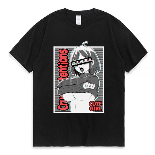 Ahegao Face Cute Waifu for Hentai Otaku Essential T Shirt Kawaii Anime Printed T Shirt Short 2 - Ahegao Shop