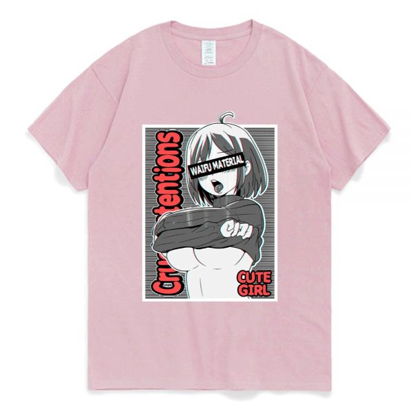 Ahegao Face Cute Waifu for Hentai Otaku Essential T Shirt Kawaii Anime Printed T Shirt Short 3 - Ahegao Shop