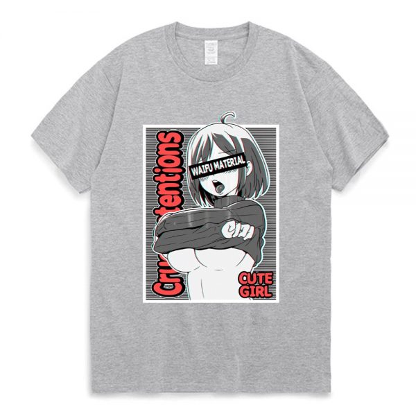 Ahegao Face Cute Waifu for Hentai Otaku Essential T Shirt Kawaii Anime Printed T Shirt Short 5 - Ahegao Shop