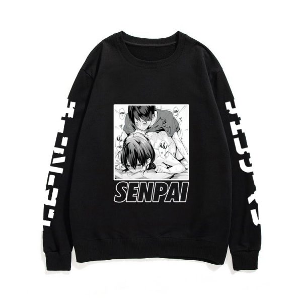 Anime Hentai Waifu Senpai Ahegao Otaku Vaporwave Fashion Men Women Sweatshirt Funny Sexy Print Sweatshirt Round - Ahegao Shop