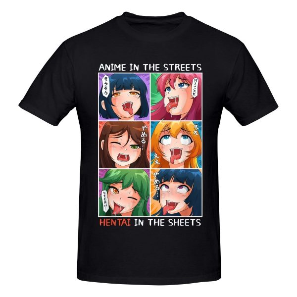 Hentai Ahegao Hentai In The Sheets Ecchi Anime T shirt Harajuku Clothing T shirt Cotton Sweatshirts - Ahegao Shop