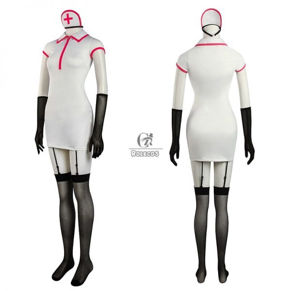 ROLECOS Chainsaw Man Makima Power Cosplay Costume Anime Nurse Uniform Outfit Halloween Cosplay Costume Carnival Clothing 2 - Ahegao Shop