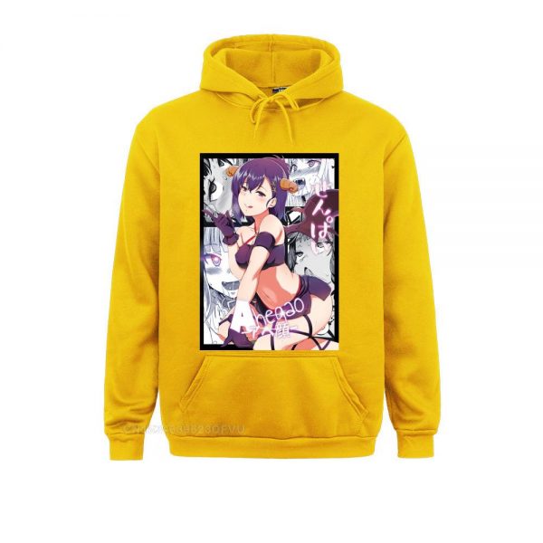 Sexy Japan Waifu Pullover Hoodie Ahegao Japanese Sweater Premium Cotton Fitnees Pullover Hoodie Camisa Hentai Anime 1 - Ahegao Shop