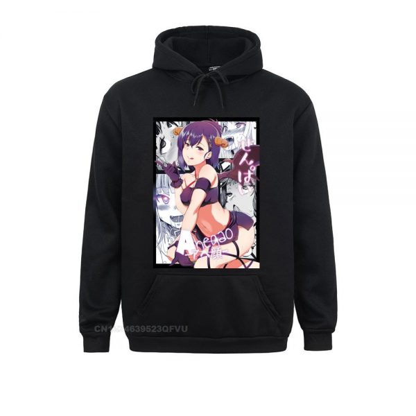 Sexy Japan Waifu Pullover Hoodie Ahegao Japanese Sweater Premium Cotton Fitnees Pullover Hoodie Camisa Hentai Anime - Ahegao Shop
