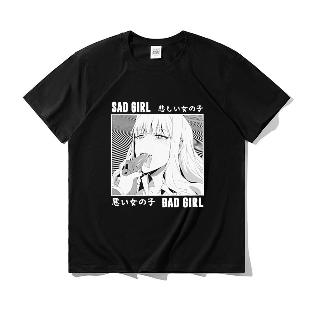 Anime Hentai Waifu Lewd Sexy Senpai Love Hentai Ahegao Otaku Vaporwave Tshirt Summer Short Sleeve Men Women Pure Cotton T Shirt