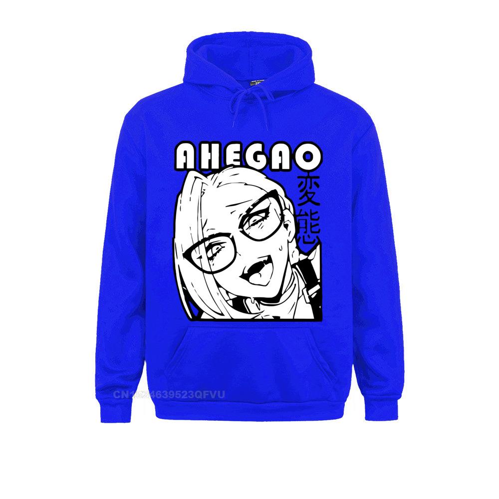 Big Sale Men's Sweater Ahegao Sexy Face Anime Hentai Japanese Lewd Sexy Waifu Hoodie Harajuku Camisa Premium Cotton Clothes