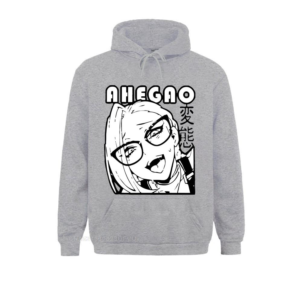 Big Sale Men's Sweater Ahegao Sexy Face Anime Hentai Japanese Lewd Sexy Waifu Hoodie Harajuku Camisa Premium Cotton Clothes