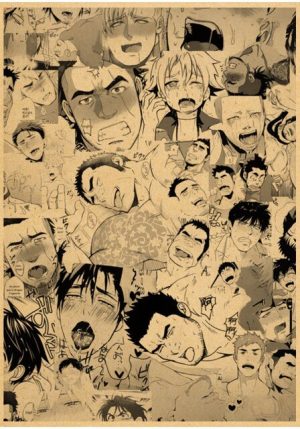 Classic Ahegao Poster Japan Anime Painting Classic Wall Art HD Print Senpai Y2k Pictures Kraft Paper.jpg 640x640 - Ahegao Shop