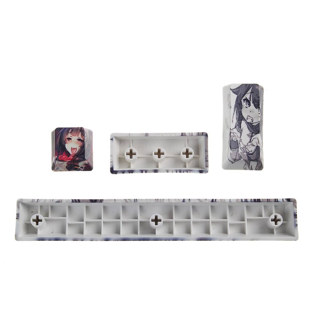 NEW DIY Japanese Anime PBT Space Keycaps Ahegao 6.25U ESC Spacebar Caps For Mechanical Keyboard Switches