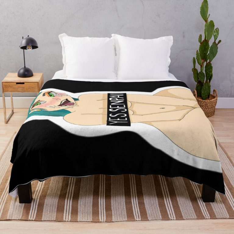 Ahegao Blankets Yes Senpai Hentai Anime Throw Blanket Ahegao Shop