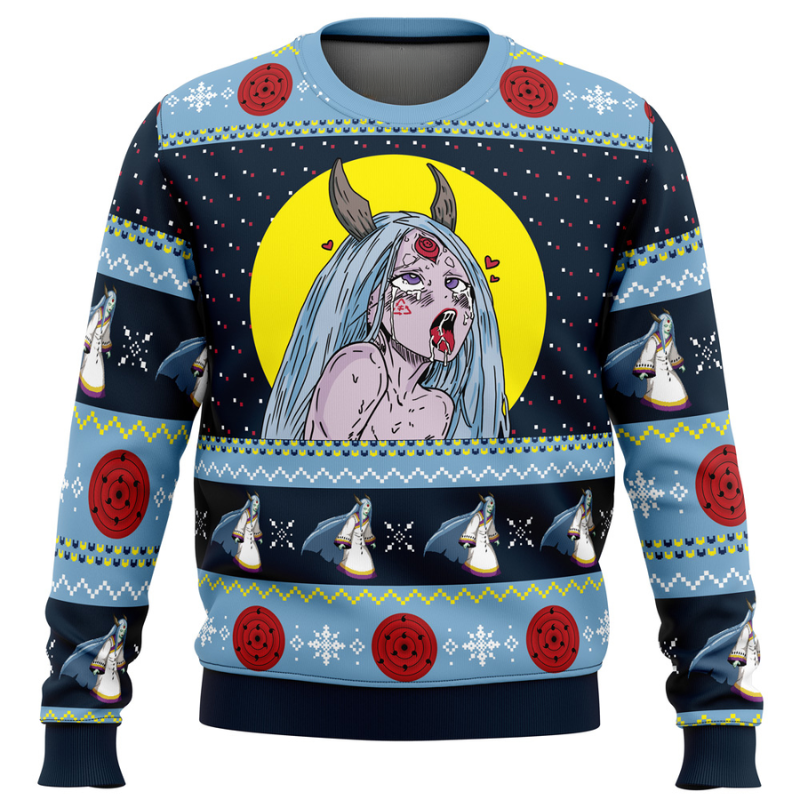 Ahegao Naruto Kaguya Otsutsuki Ugly Christmas Sweater